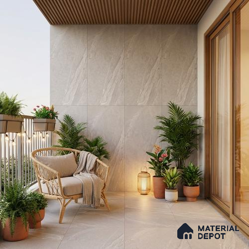 Punch Wall & Floor Tile TL 09946 B 4 ft x 2 ft Grey Vitrified Matte Finish Tile - 9 mm | Ideal for Living Room, Bedroom, Bathroom, Kitchen
