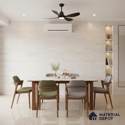 Punch Wall Tile TL 09947 4 ft x 2 ft Cream Vitrified Matte Finish Tile - 9 mm | Ideal for Living Room, Bedroom, Bathroom, Kitchen