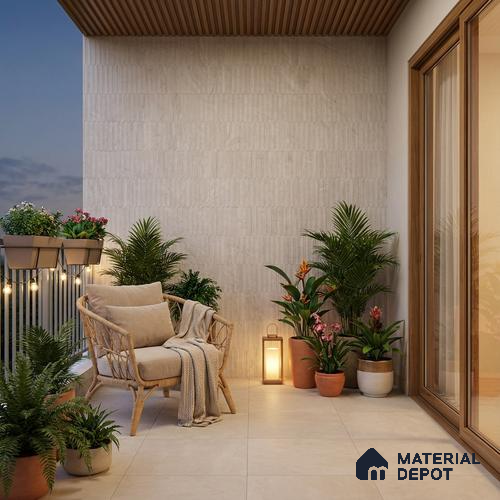 Punch Wall Tile TL 09952 E 4 ft x 2 ft Grey Vitrified Matte Finish Tile - 9 mm | Ideal for Living Room, Bedroom, Bathroom, Kitchen