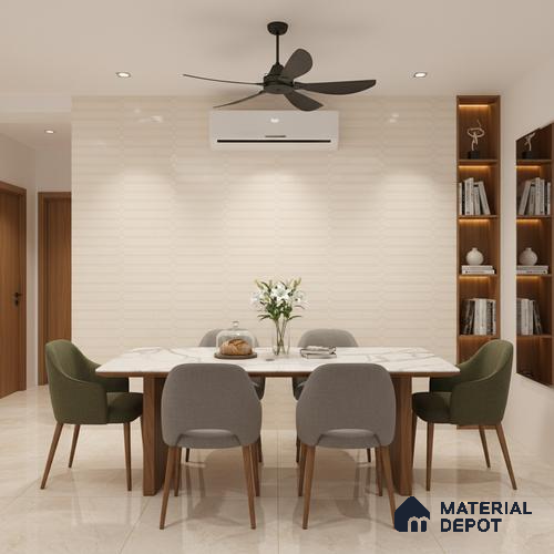 Punch Wall Tile TL 09952 4 ft x 2 ft Beige Vitrified Matte Finish Tile - 9 mm | Ideal for Living Room, Bedroom, Bathroom, Kitchen