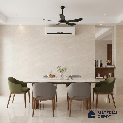 Punch Wall & Floor Tile TL 09954 4 ft x 2 ft Beige Vitrified Matte Finish Tile - 9 mm | Ideal for Living Room,Bedroom,Bathroom,Kitchen