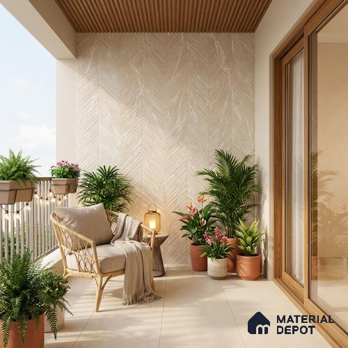 Punch Wall & Floor Tile TL 09954 4 ft x 2 ft Beige Vitrified Matte Finish Tile - 9 mm | Ideal for Living Room,Bedroom,Bathroom,Kitchen