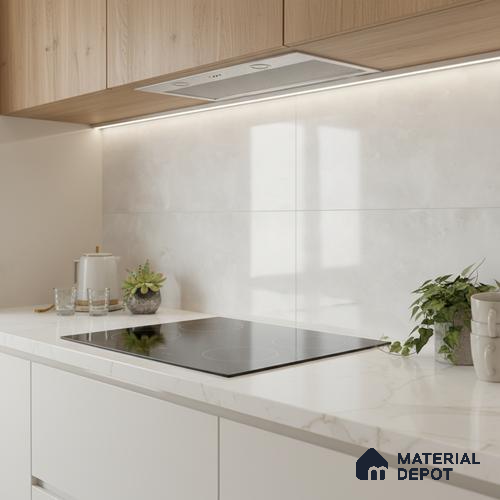 Stone Wall Tile TL 09994 Fantasy Pink Baige 2 ft x 1 ft Beige Ceramic Glue Matte Finish Plain Tile - 9 mm | Ideal for Living Room, Bathroom, Kitchen