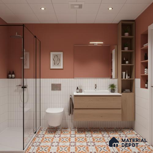 Wall Tile TL 10019 B | CRV-111 | 1 ft x 1 ft  Finish Ceramic Tile - 10 mm | Suitable for Living Room, Bedroom, Bathroom & Kitchen | Please Expect a Slight Variation of Pattern