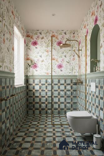 Wall & Floor Tile TL 10030 | CRV-77 | 1 ft x 1 ft Finish Ceramic Tile - 10 mm | Suitable for Living Room, Bedroom, Bathroom & Kitchen | Please Expect a Slight Variation of Pattern