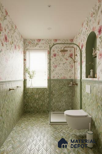 Wall Tile TL 10035 | CRV-84 | 1 ft x 1 ft  Finish Ceramic Tile - 10 mm | Suitable for Living Room, Bedroom, Bathroom & Kitchen | Please Expect a Slight Variation of Pattern