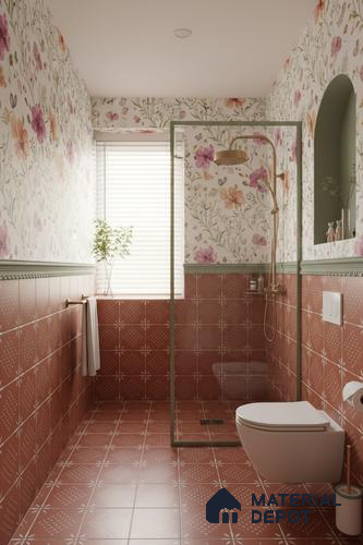 Wall & Floor Tile TL 10040 | CRV-95 | 1 ft x 1 ft  Finish Ceramic Tile - 10 mm | Suitable for Living Room, Bedroom, Bathroom & Kitchen | Please Expect a Slight Variation of Pattern