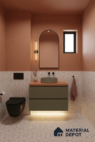 Wall & Floor Tile TL 10046 | GR 6062 | 1 ft x 1 ft Finish Ceramic Tile - 10 mm | Suitable for Living Room, Bedroom, Bathroom & Kitchen | Please Expect a Slight Variation of Pattern