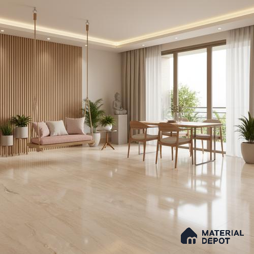 Marble Floor Large Format Tile TL 10086 Ventino Teal 6 ft x 4 ft Glossy Finish Vitrified Colorbody Tile - 15 mm | Suitable for Living Room, Bedroom & Bathroom | Adhesive and Spacers Must be Used During Installation
