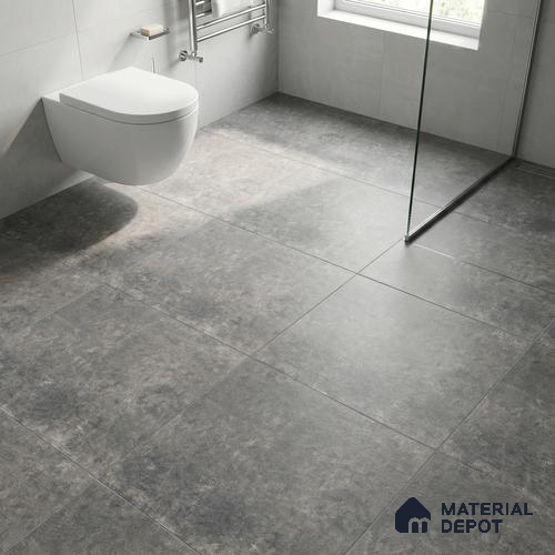 Stone Floor Tile TL 10098 Rust Grey | 16 x 16 inch - 12 mm thick | Vitrified Anti Skid Matte Finish Heavy Duty Parking Tile | Ideal For Outdoor, High Traffic Areas, Terrace | Pattern Alignment May Vary | 2-3 mm Spacer is Mandatory