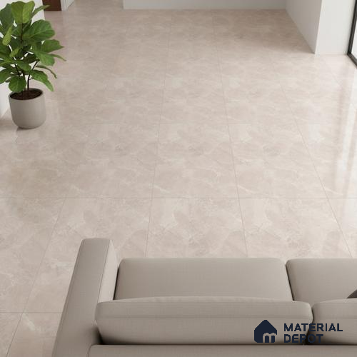 Marble Floor & Wall Tile TL 10112 Sumia Beige 4 ft x 2 ft Glossy Finish Vitrified Tile - 9 mm | 4 Random Design | Suitable For living Room, Bedroom, Bathroom