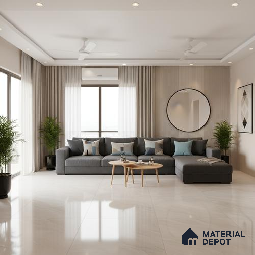 TL 10153 B Oracle Crema Endless 6 ft x 4 ft Glossy Finish PGVT Vitrified Tile - 9 mm | Adhesive and Spacers Must be Used During Installation