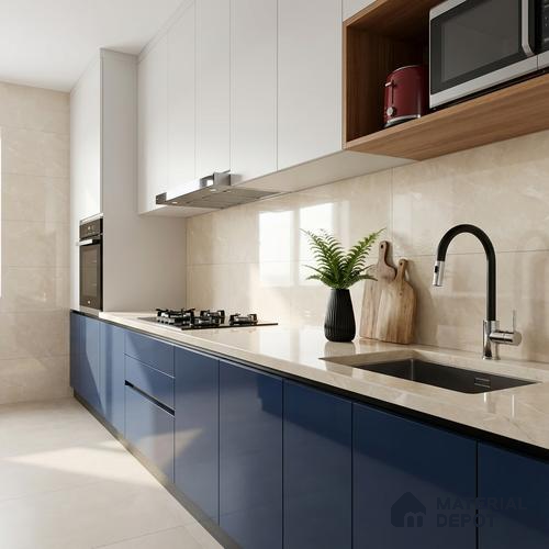 Floor & Wall Tile TL 10158 Endless Fen Crema 4 ft x 2 ft PGVT Vitrified Glossy Finish - 9 mm Suitable For Living Room, Bedroom, Bathroom, Kitchen
