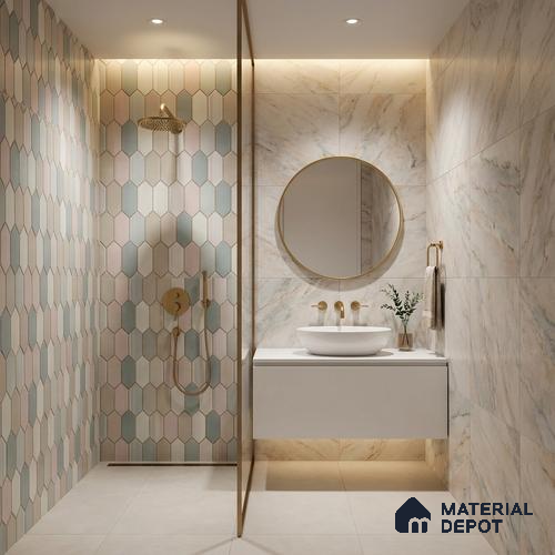 Wall Tile TL 10168 Verena Multy Decor 2 ft x 1 ft Ceramic Matte Finish Tile - 9 mm | Suitable For Kitchen, Bathroom Walls and Backsplashes