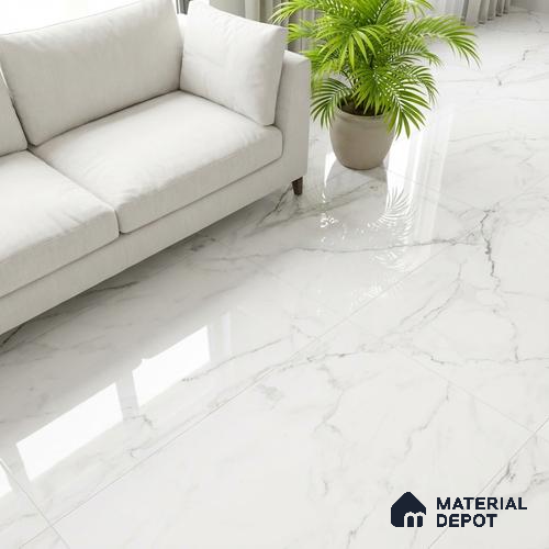 Marble Floor & Wall Tile TL 10176 B SGH Micheal Satvario 4 ft x 2 ft Glossy Finish Vitrified Tile - 9 mm | Suitable For living Room, Bedroom, Bathroom