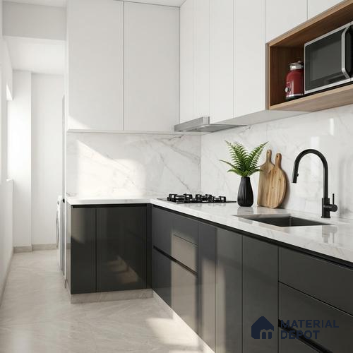 Marble Floor & Wall Tile TL 10176 B SGH Micheal Satvario 4 ft x 2 ft Glossy Finish Vitrified Tile - 9 mm | Suitable For living Room, Bedroom, Bathroom