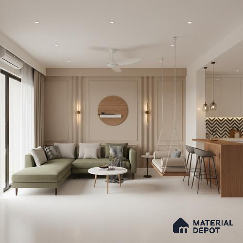 Marble Floor & Wall Large Format Tile TL 10189 Silica Bianco 6 ft x 4 ft Satin Finish Vitrified Tile - 9 mm | Suitable for Living Room, Bedroom & Bathroom | Adhesive and Spacers Must be Used During Installation