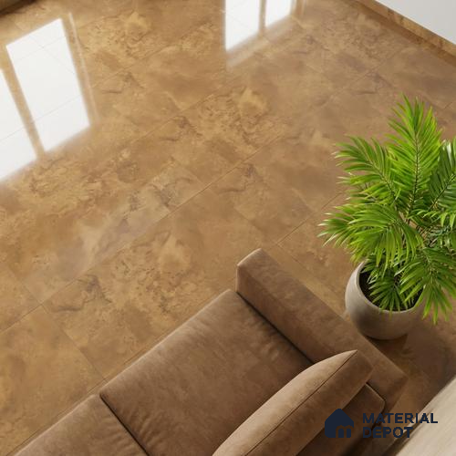 Yellow Stone Floor & Wall Tile TL 10305 Sigma Yellow 4 ft x 2 ft Vitrified Glossy Finish - 9 mm
