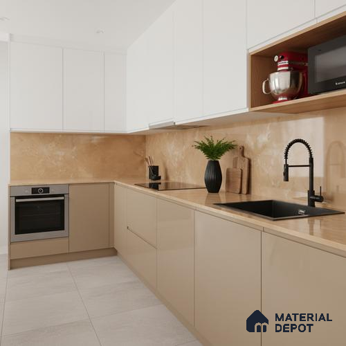 Yellow Stone Floor & Wall Tile TL 10305  Sigma Yellow 4 ft x 2 ft Vitrified Glossy Finish - 9 mm