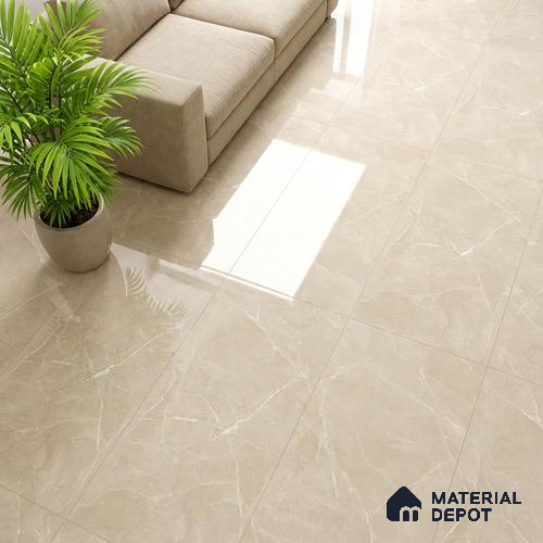 Marble Look Wall & Floor Tile TL 10330 B Elite Crema 4 ft x 2 ft Vitrified Glossy Finish - 9 mm