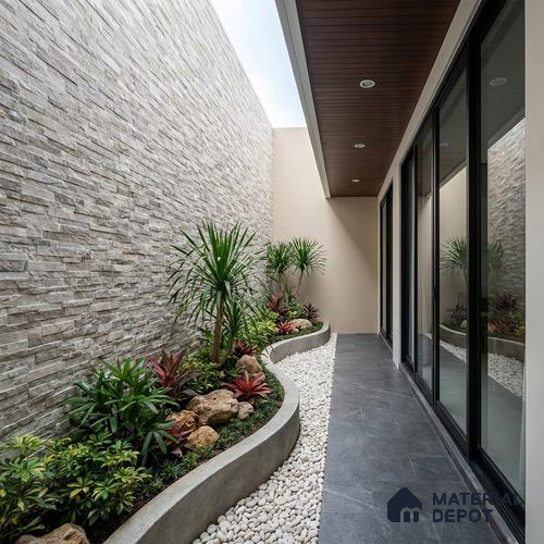 Wall Tile TL 10335 B Sentenar Grey 2 ft x 1 ft Ceramic Matte Finish Tile - 9 mm | Suitable for Courtyard, Foyer, Balcony, Elevation