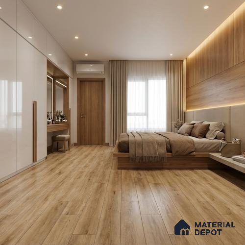 Wood Look Floor Tile TL 10349 Castelo Honey 4 ft x 7.87 inch Matte Finish Vitrified Tile - 9 mm | Suitable For living Room, Bedroom, Bathroom | 2-3 mm Spacer is Mandatory