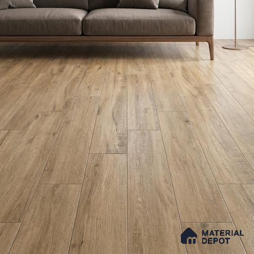 Wood Look Floor Tile TL 10350 Graphite Honey 4 ft x 7.87 inch Matte Finish Vitrified Tile - 9 mm | Suitable For living Room, Bedroom, Bathroom | 2-3 mm Spacer is Mandatory