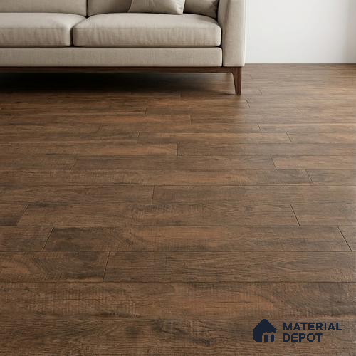 Wood Look Floor Tile TL 10352 Royal Brown 4 ft x 7.87 inch Matte Finish Vitrified Tile - 9 mm | Suitable For living Room, Bedroom, Bathroom | 2-3 mm Spacer is Mandatory