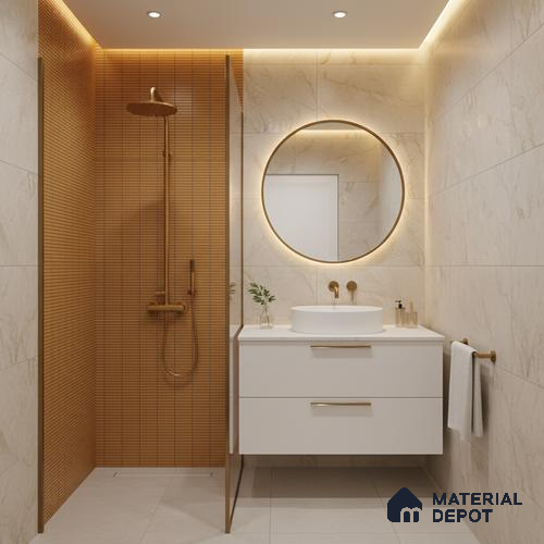 Subway Look Floor Tile TL 10373 B Mendila Orange 24 x 12 inch Matte Finish Ceramic Tile - 9 mm | Suitable for Kitchen, Bathroom & Dining Area | Please Expect a Slight Variation of Pattern
