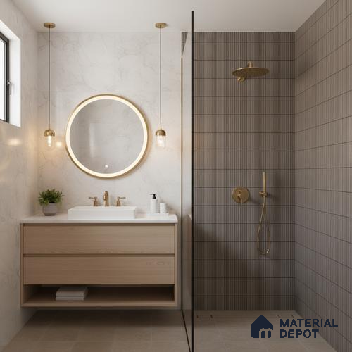 Subway Look Floor Tile TL 10373 G Mendila Smoke 24 x 12 inch Matte Finish Ceramic Tile - 9 mm | Suitable for Kitchen, Bathroom & Dining Area | Please Expect a Slight Variation of Pattern