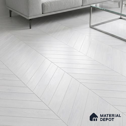 Wood Look Floor Tile TL 10382 Classic White 35.43 inch x 6 inch Matte Finish Vitrified Tile - 9 mm | Suitable For living Room, Bedroom, Bathroom | 2-3 mm Spacer is Mandatory
