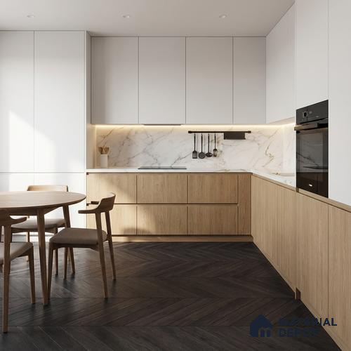 Wood Look Floor Tile TL 10383 Classic Jet Black 35.43 inch x 6 inch Matte Finish Vitrified Tile - 9 mm | Suitable For living Room, Bedroom, Bathroom | 2-3 mm Spacer is Mandatory