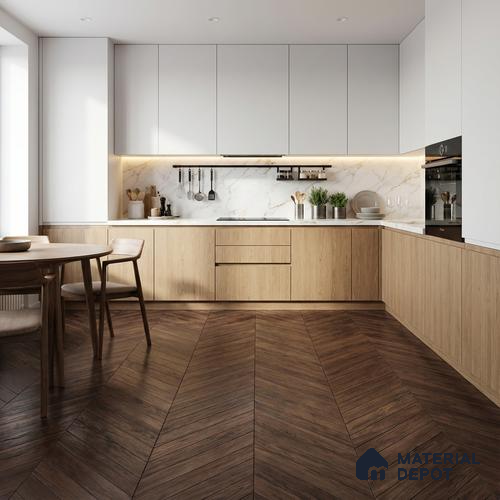 Wood Look Floor Tile TL 10390 Smokey Chocolate Oak 35.43 inch x 6 inch Matte Finish Vitrified Tile - 9 mm | Suitable For living Room, Bedroom, Bathroom | 2-3 mm Spacer is Mandatory