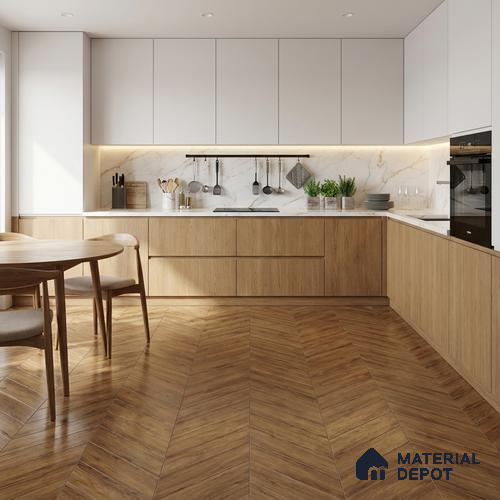 Wood Look Floor Tile TL 10401 Sand Bank 35.43 inch x 6 inch Matte Finish Vitrified Tile - 9 mm | Suitable For living Room, Bedroom, Bathroom | 2-3 mm Spacer is Mandatory
