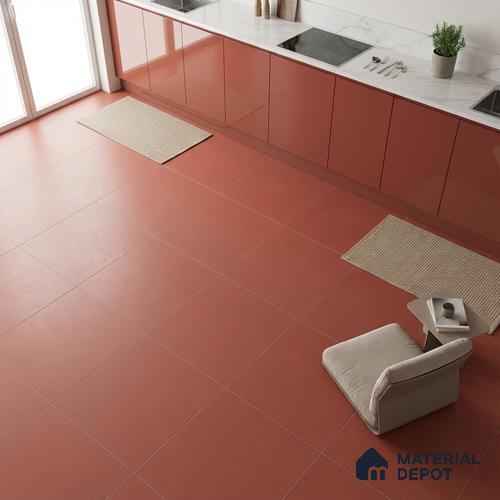 Plain Look Wall Tile TL 10439 B Vibrant Red 2 ft x 2 ft Matte Finish Vitrified Tile - 9 mm | Suitable For living Room, Bedroom, Bathroom