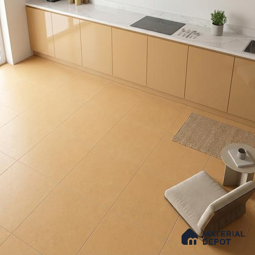 Plain Look Wall Tile TL 10439 C Vibrant Ocra 2 ft x 2 ft Matte Finish Vitrified Tile - 9 mm | Suitable For living Room, Bedroom, Bathroom