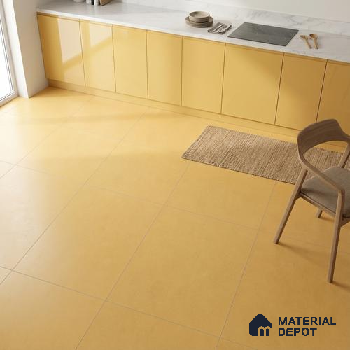 Plain Look Wall Tile TL 10439 F Vibrant Mustard 2 ft x 2 ft Matte Finish Vitrified Tile - 9 mm | Suitable For living Room, Bedroom, Bathroom