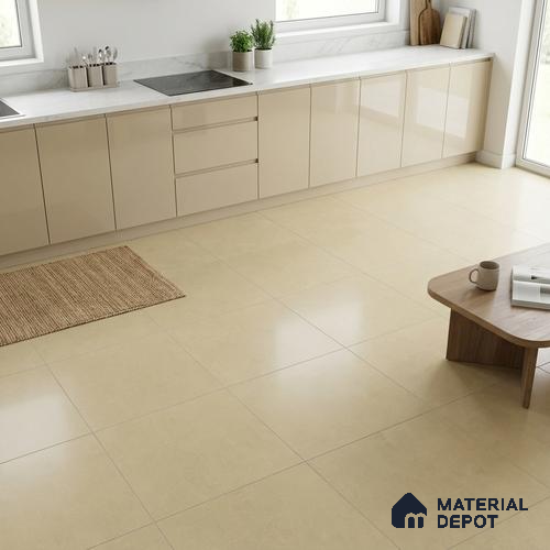 Plain Look Wall Tile TL 10439 G Vibrant Dusky Tan 2 ft x 2 ft Matte Finish Vitrified Tile - 9 mm | Suitable For living Room, Bedroom, Bathroom