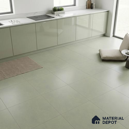 Plain Look Wall Tile TL 10439 I Vibant Olive 2 ft x 2 ft Matte Finish Vitrified Tile - 9 mm | Suitable For living Room, Bedroom, Bathroom
