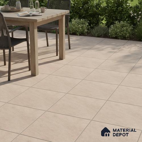 Stone Floor Tile TL 10492 16 inch x 16 inch Vitrified Matte Finish -12 mm | Suitable for Parking, Balcony & Terrace | Pattern Alignment May Vary | 2-3 mm Spacer is Mandatory