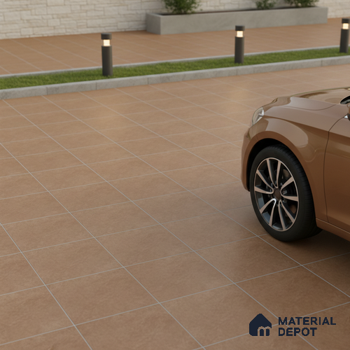 Stone Floor Tile   TL 10494  16 inch x 16 inch Vitrified Matte Finish -12 mm | Suitable for Parking, Balcony & Terrace | Pattern Alignment May Vary | 2-3 mm Spacer is Mandatory