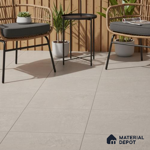 Stone Floor Tile   TL 10498  16 inch x 16 inch Vitrified Matte Finish -12 mm | Suitable for Parking, Balcony & Terrace | Pattern Alignment May Vary | 2-3 mm Spacer is Mandatory
