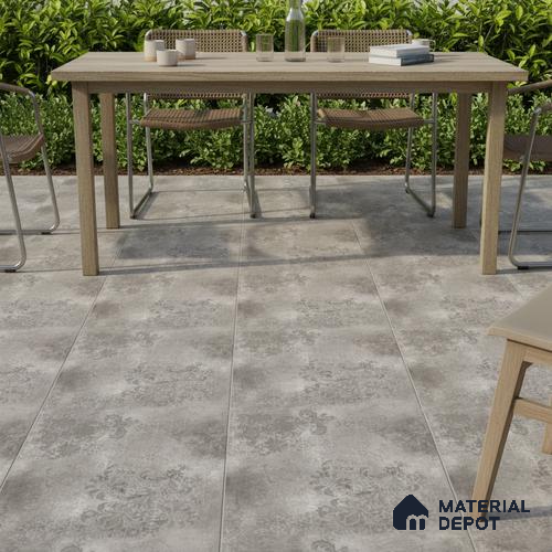 Stone Floor Tile   TL 10501  16 inch x 16 inch Vitrified Matte Finish -12 mm | Suitable for Parking, Balcony & Terrace | Pattern Alignment May Vary | 2-3 mm Spacer is Mandatory