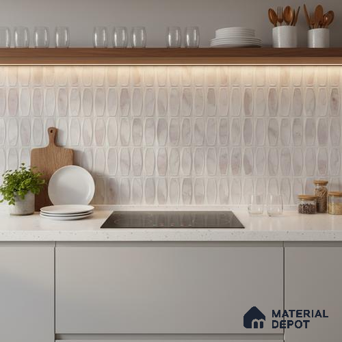 Faux Subway Look Wall Tile TL 10532 C Ulrich Onyx HL 2 2 ft x 1 ft Glossy Finish Ceramic Tile - 9 mm | Suitable for Kitchen, Bathroom & Dining Area | Please Expect a Slight Variation of Pattern