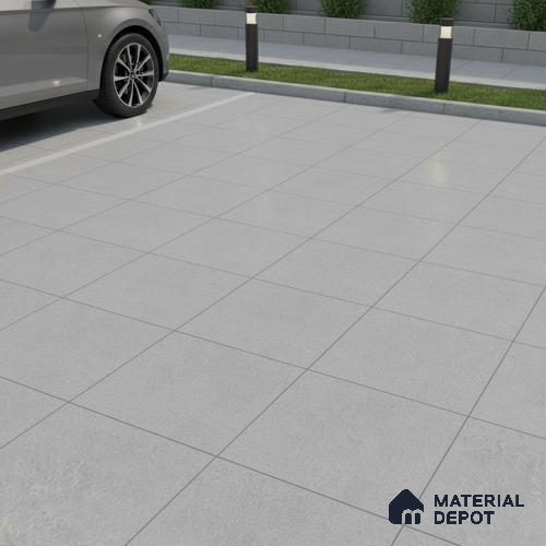 Plain Wall & Floor & Wall Tile TL 10725 Sandstone Grey 16 x 16 inch Matte Finish Ceramic Tile - 8.5 mm | Suitable For Bathroom, Terrace, Parking, Balcony | 2-3 mm Spacer is Mandatory