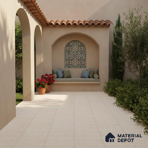 Stone Look Floor & Wall Tile TL 10731 Harmony Crema 16 x 16 inch Matte Finish Ceramic Tile - 8.5 mm