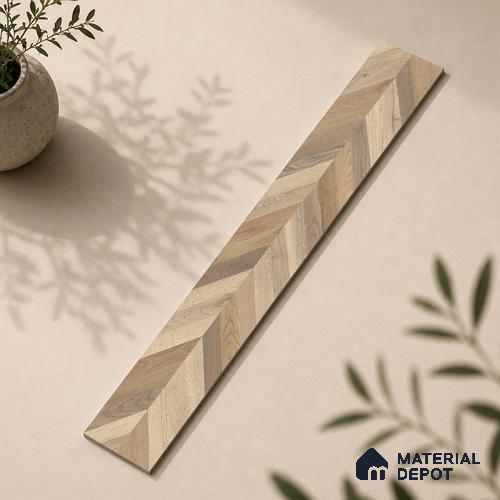 Wooden Look Floor Tile TL 10890 Axilam Wood Beige 4 ft x 8 inc Matte Finish Vitrified Tile - 9 mm | 5 Random Design | Suitable For Living Room, Bedroom & Dining Area | 2-3 mm Spacer is Mandatory