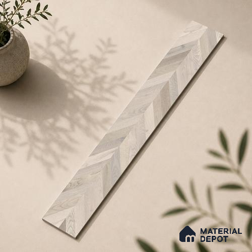 Wooden Look Floor Tile TL 10890 C Axilam Wood Pearl 4 ft x 8 inc Matte Finish Vitrified Tile - 9 mm | 5 Random Design | Suitable For Living Room, Bedroom & Dining Area | 2-3 mm Spacer is Mandatory