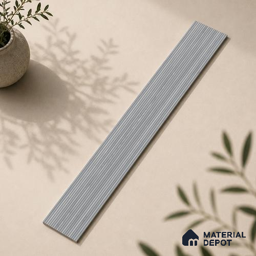 Wooden Look Floor Tile TL 10895 C Striated Wood Silver 4 ft x 8 inc Matte Finish Vitrified Tile - 9 mm | 5 Random Design | Suitable For Living Room, Bedroom & Dining Area | 2-3 mm Spacer is Mandatory