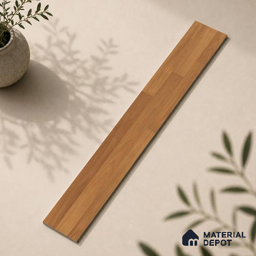 Wooden Look Floor Tile TL 10896 Entana Wood Brown 4 ft x 8 inc Matte Finish Vitrified Tile - 9 mm | 6 Random Design | Suitable For Living Room, Bedroom & Dining Area | 2-3 mm Spacer is Mandatory